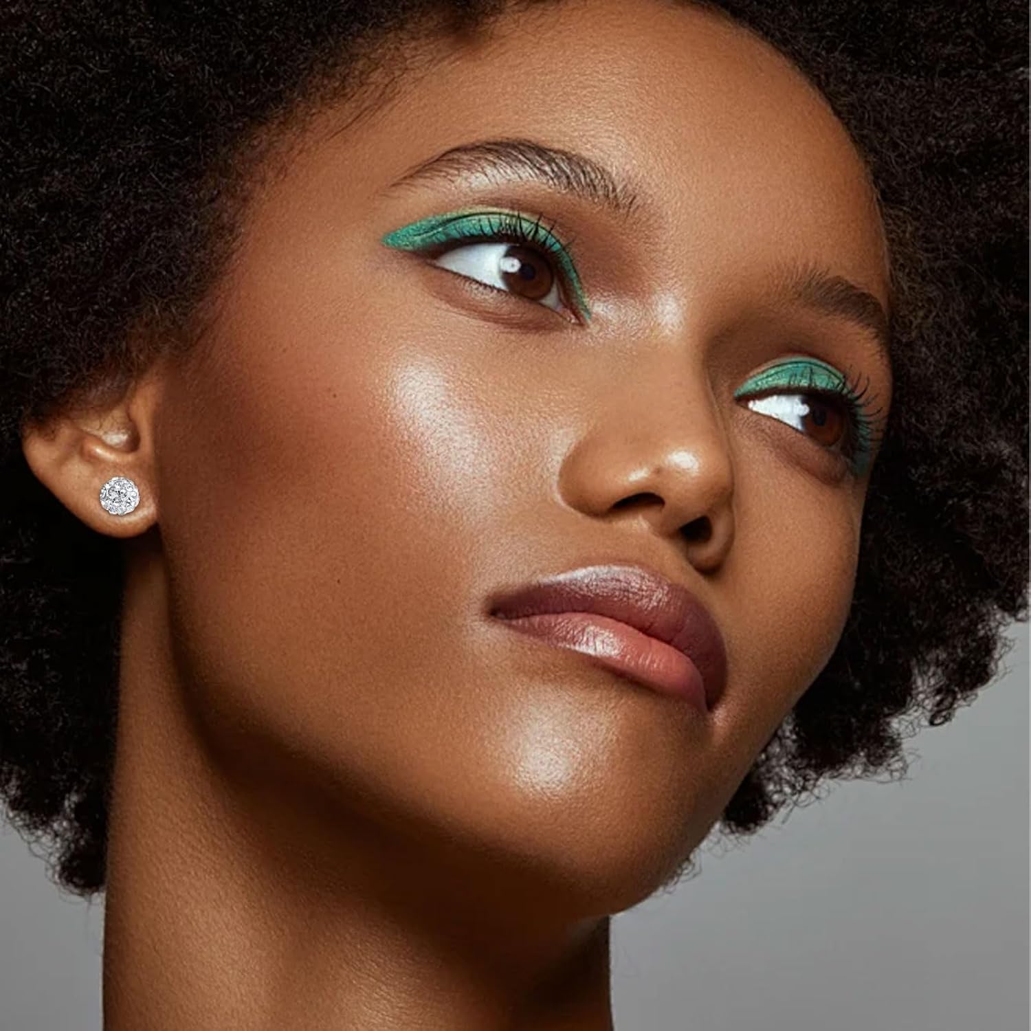 4Pairs Crystal Ball Stud Earrings for Women Hypoallergenic Stainless Steel Flat Back Stud Earrings Sparkly Cubic Zirconia Disco Ball Earrings Set 3 4 5 6 MM - Image 6