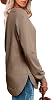 Sudadera para Mujer, Cuello Redondo, Manga Larga, Bajo Curvo 5