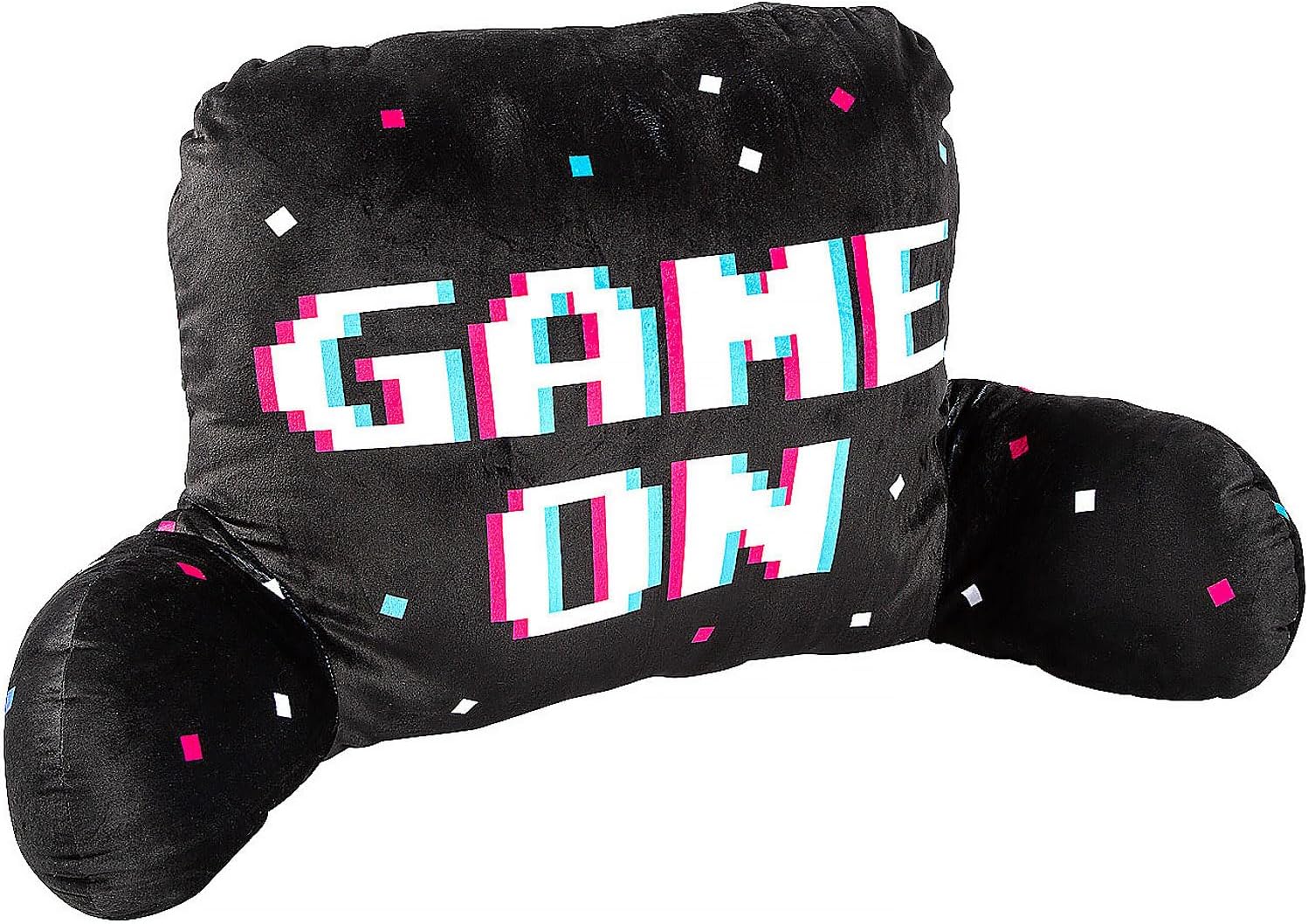 fun express black player one gamer pillow (19\\\" x 15.5\\\") 1 pc. - ergonomic comfort cushion, ideal for gaming chairs purple (photo different color).