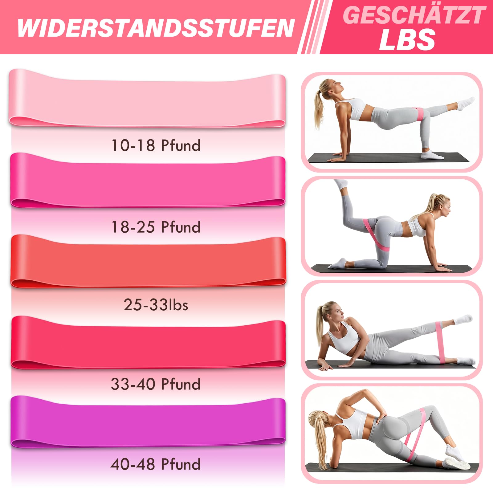Zestaw do pilatesu: 13 sztuk pierścionków do pilatesu, z piłką do pilatesu, taśmami do fitnessu, pasem do jogi, skarpetkami dla kobiet – zestaw do pilatesu do domu, sprzętu sportowego dla siły