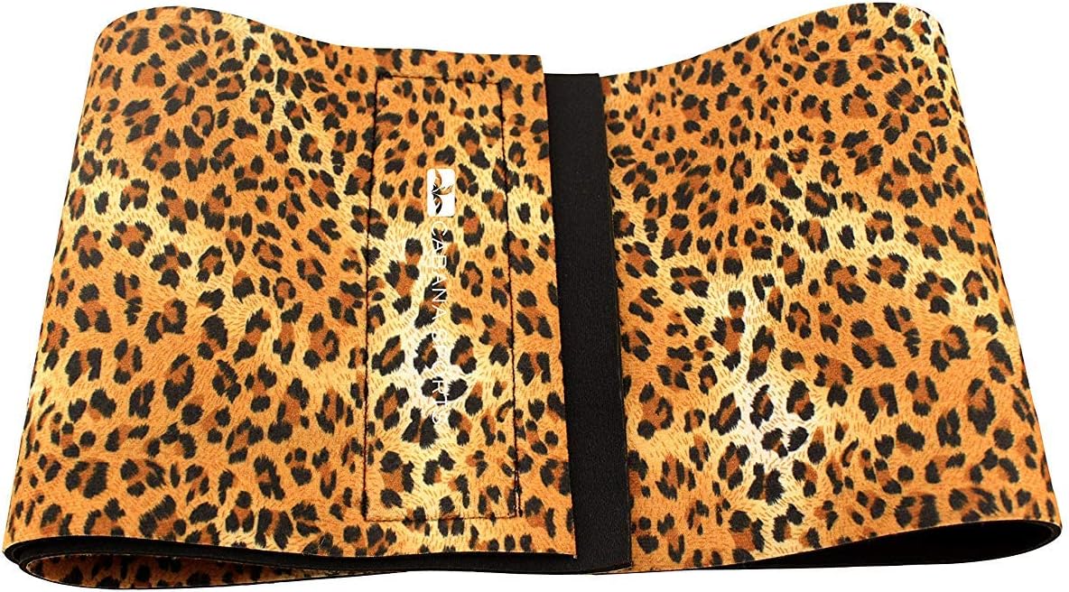 Cabana Sports Malibu Premium Waist Trainer for Men & Women Slimmer Belt (Leopard)