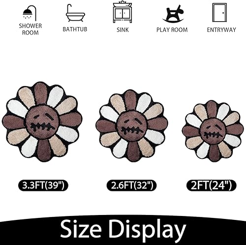 Miniatura 2 de Trippy - Alfombra de baño, diseño gótico de fantasma, tapete antideslizante para suelo de ducha, tapete de felpa suave para decoración estética de