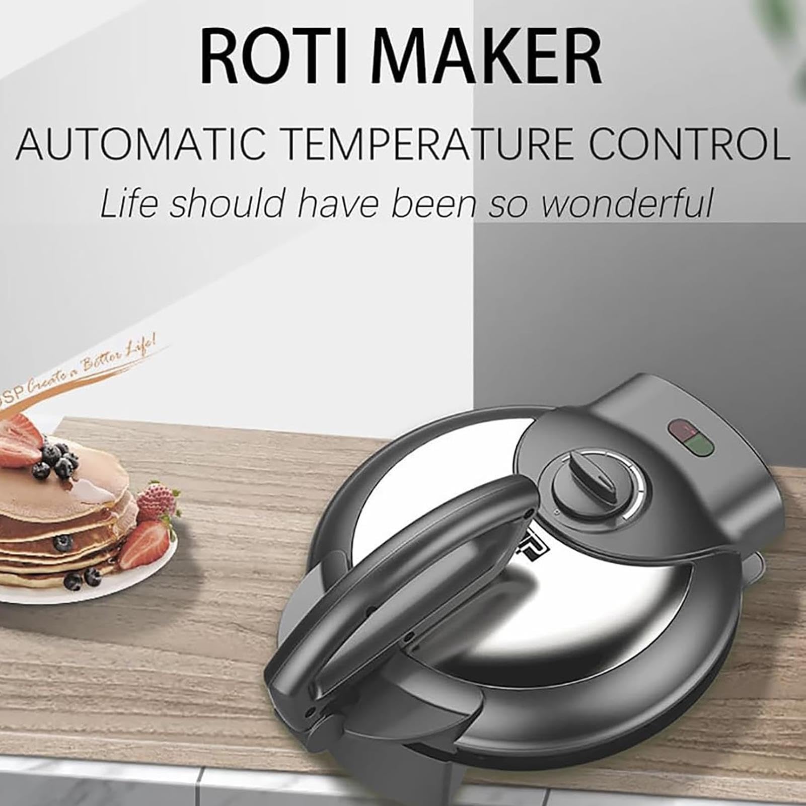 Roti Maker Elettrico Da 1400 W, Spie Luminose, Temperatura Regolabile