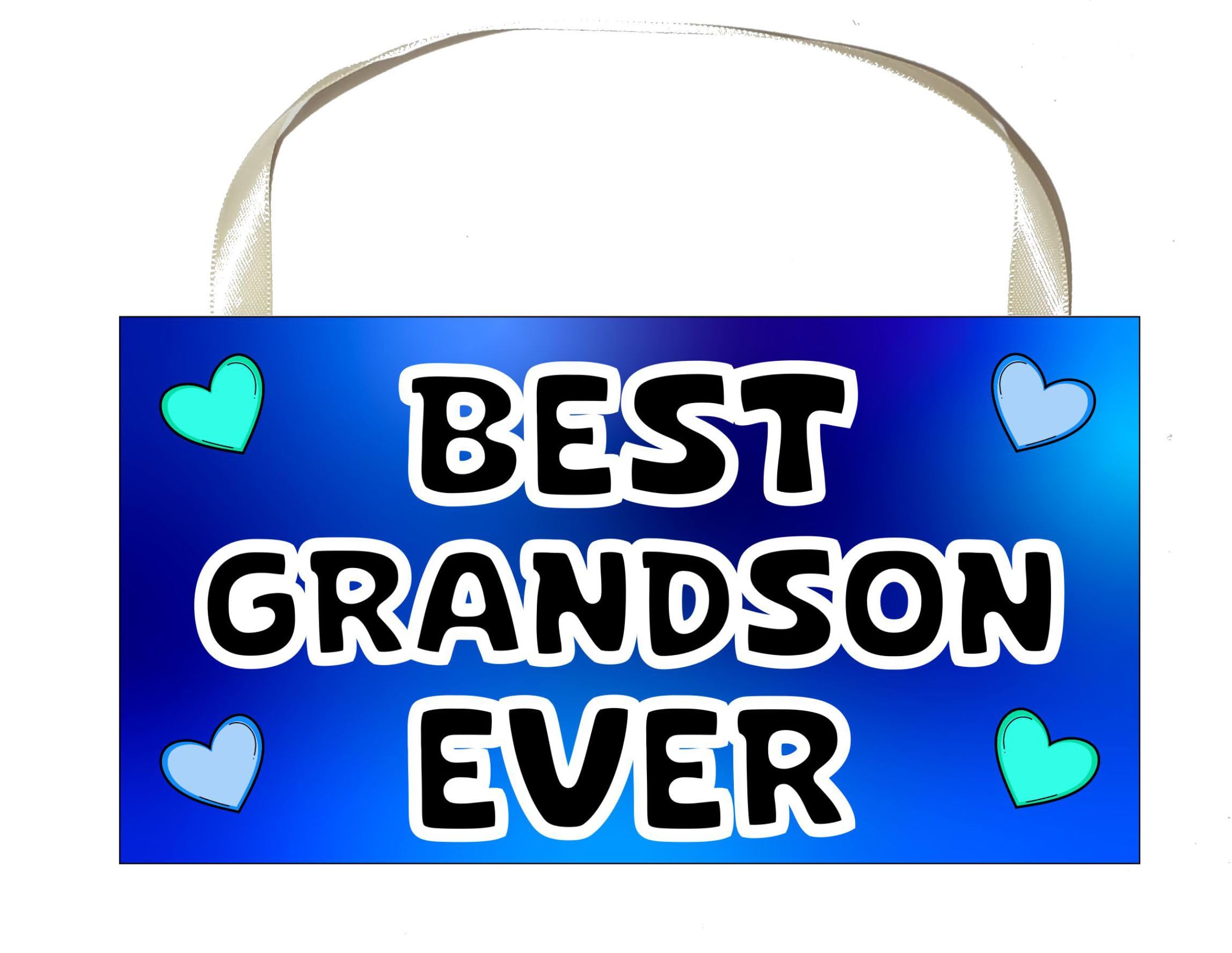Decalarama Grandson Plaque Gift – Best Grandson Ever – Cute Novelty Fun Family Sign Present