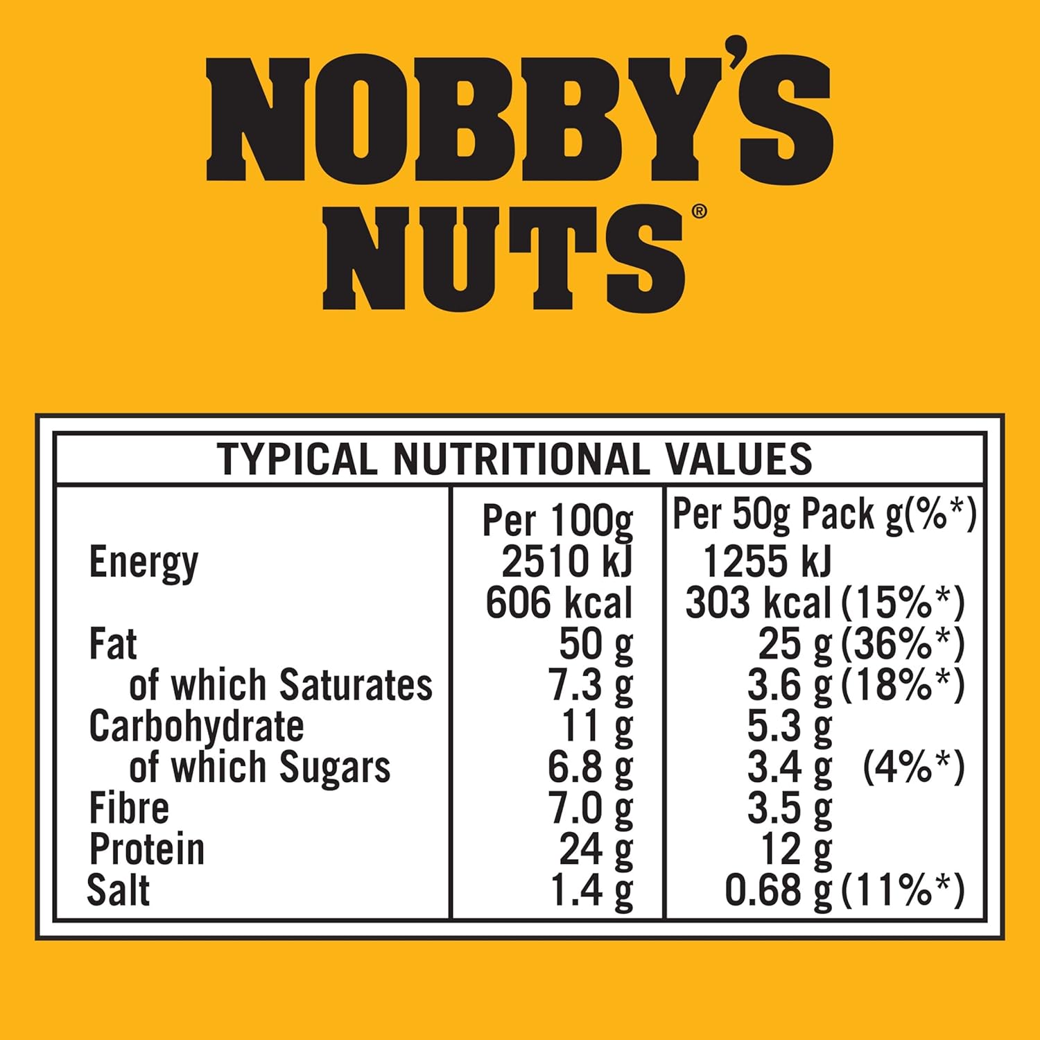 Nobby's Nuts Dry Roasted Peanut 50 g (Pack of 24)