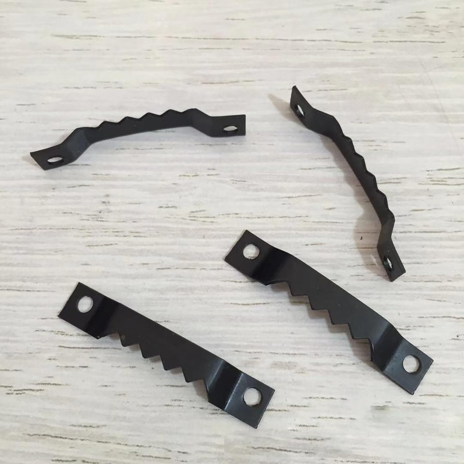 Picture Hangers, Saw Tooth Frame Invisible Hooks for Hanging with Two Holes 20 Pieces with Screws, Black - Image 3
