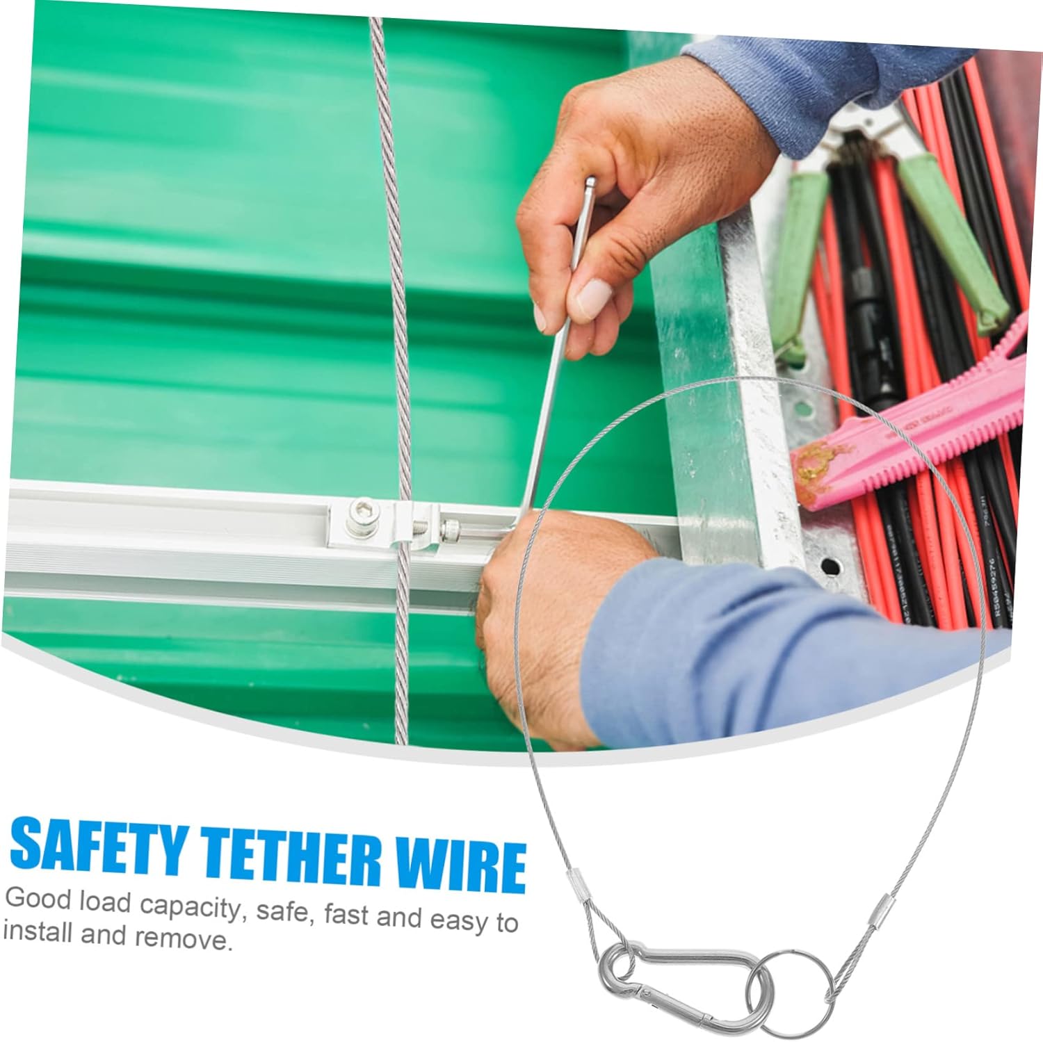 PRETYZOOM 4sets Cable Wire Lanyard Safety Rope Stainless Steel Cable for Loss Prevention 6pcs*4