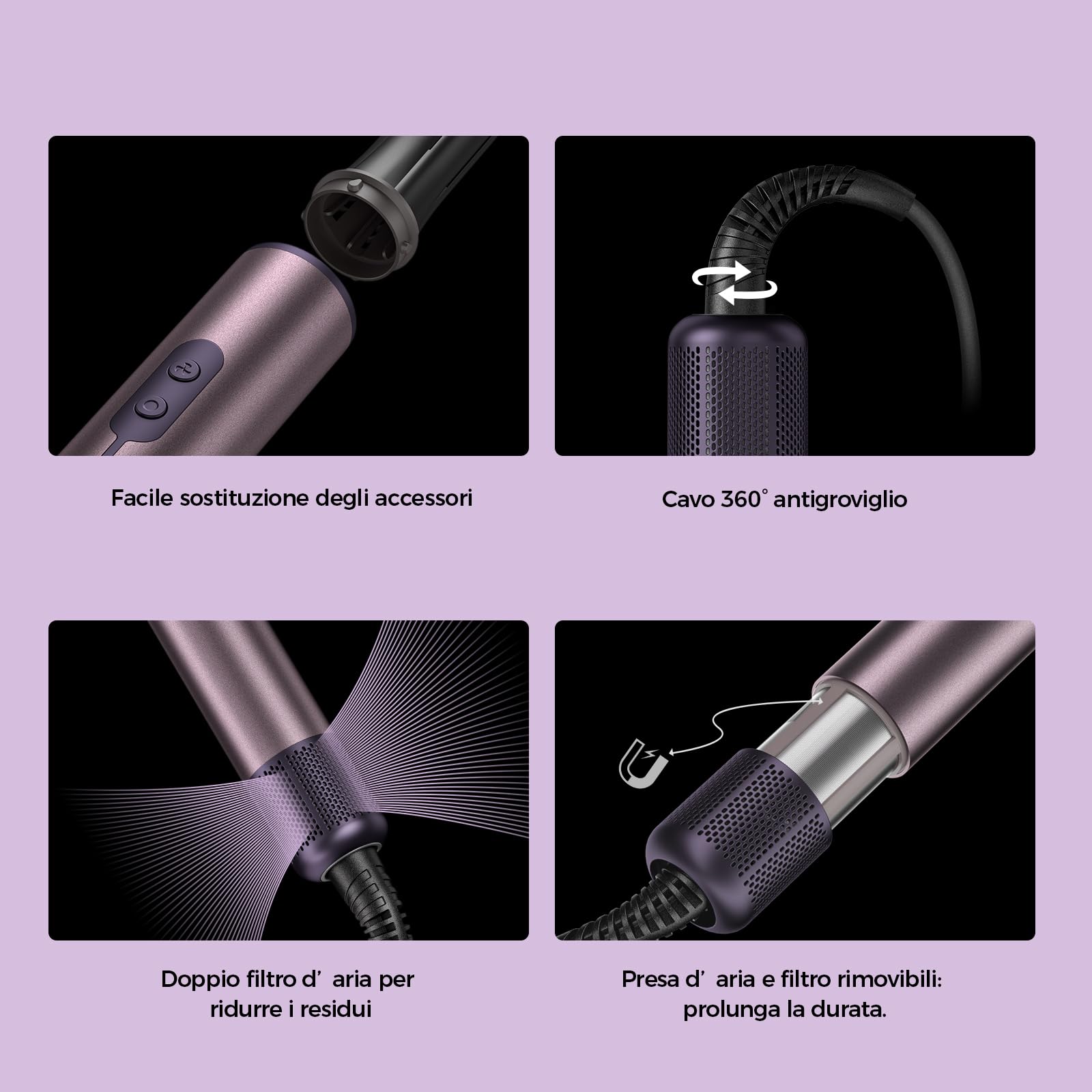 Air Styler 7 in 1, Cweixi Asciugacapelli Ionico, Arricciacapelli Automatico | Asciugatura Rapida, Spazzola Lisciante e Volumizzante, Senza Danni da Calore, Tutti i Capelli, Custodia in Pelle