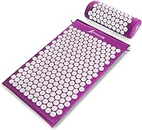 Vista 40 de ProsourceFit Acupressure Mat and Pillow Set for Back/Neck Pain Relief and Muscle Relaxation, Large - Gray/Gray