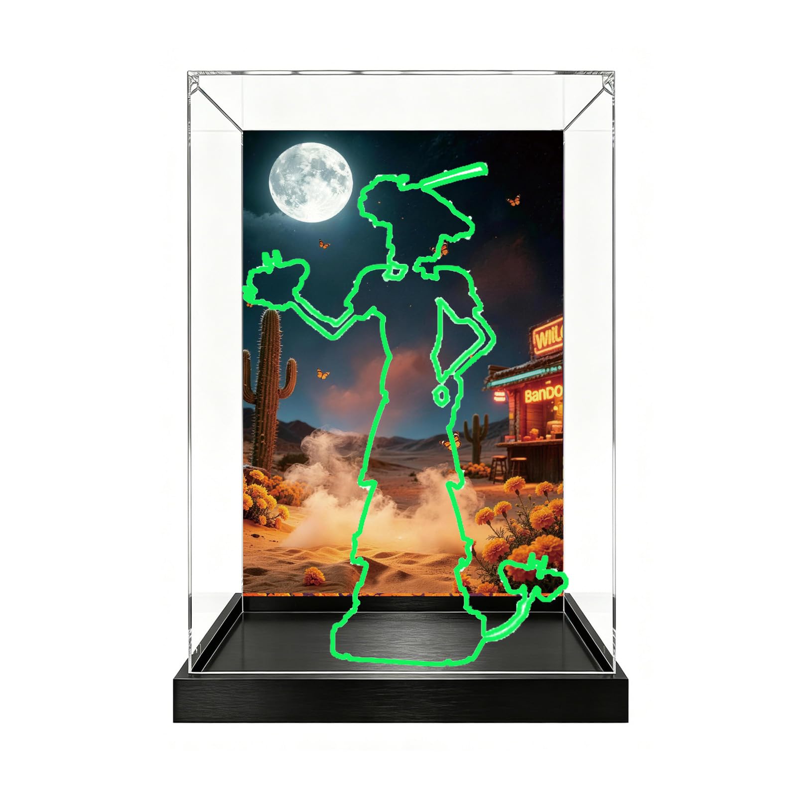 Clear Acrylic Display Case for Lego 21372 Undead Skeleton (Background A)