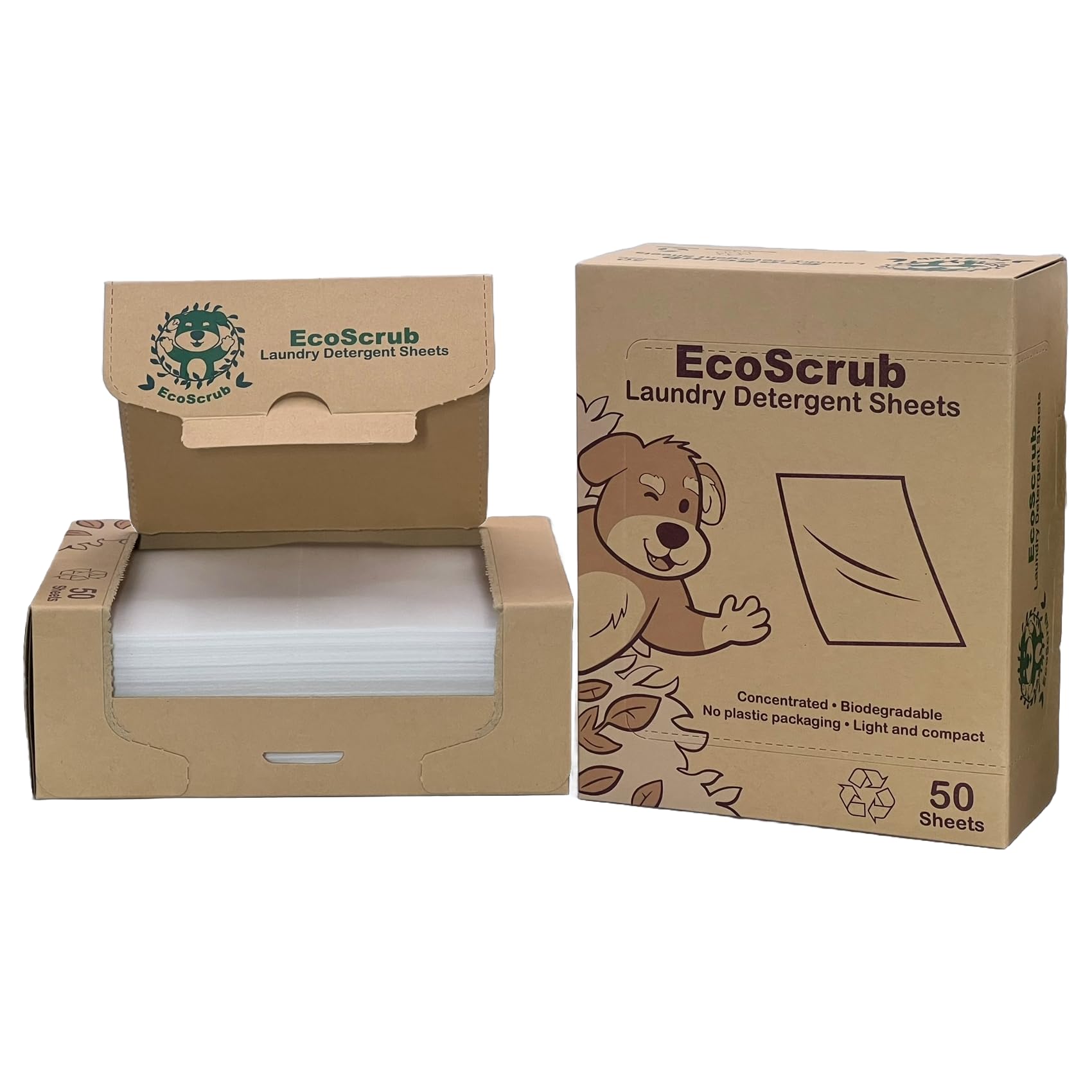 Laundry Detergent Sheets, 100 loads (50 sheets) - Eco friendly, liquid free, certified biodegradable, ultra premium concentrated detergent sheets - travel friendly