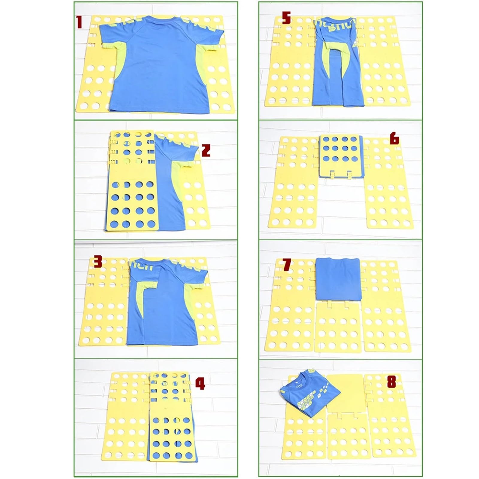 2 Stück T-Shirt-Faltbretter for Erwachsene, Schnellfaltbretter, Kleiderfalter, Bieger, Kunststoff-Kleiderfalter for die Wäscherei FüR Kleidung Hemden(Black)