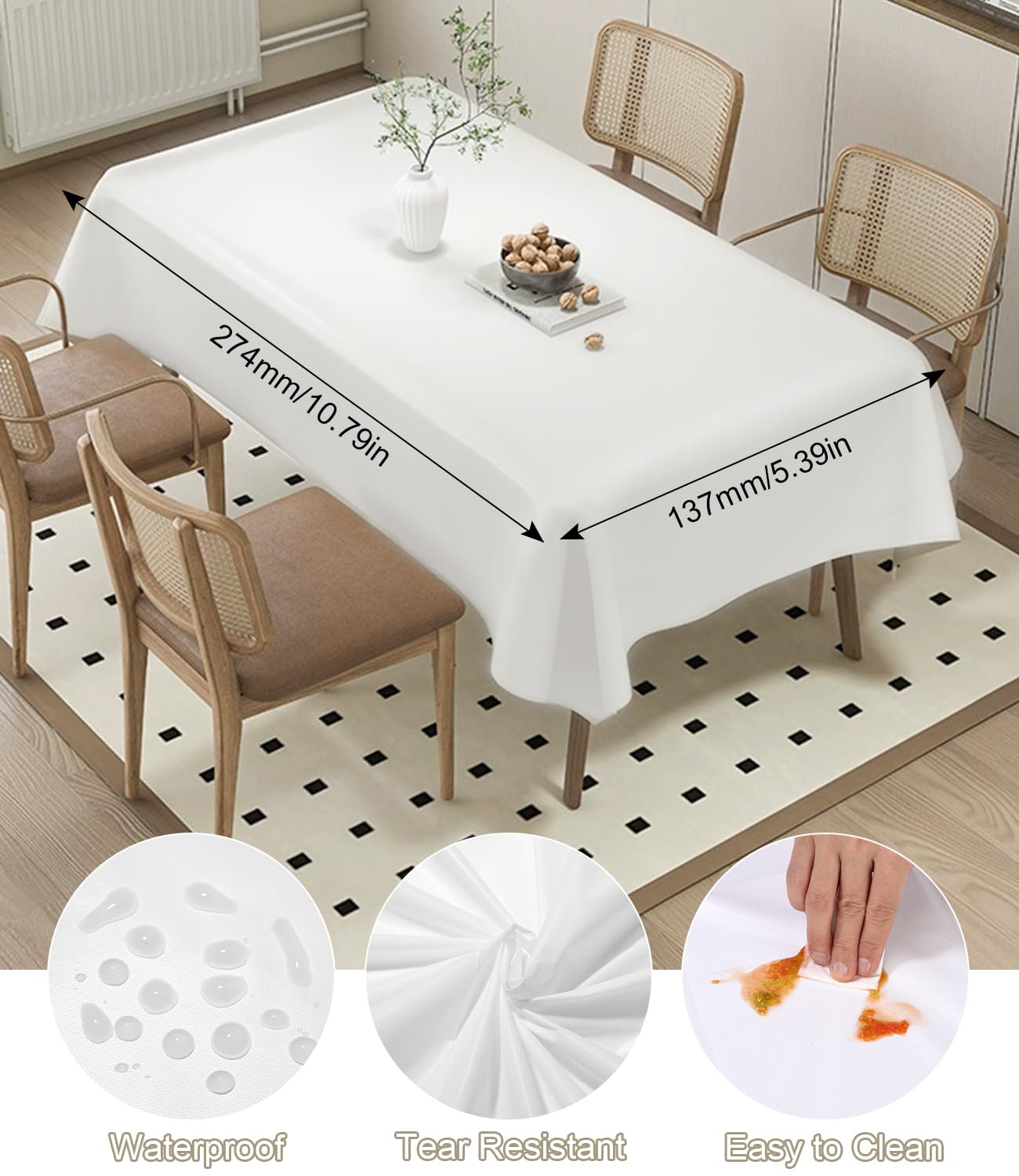 Plastic 5x wegwerp tafelkleed groen 137 x 259 cm Plastic 5x wegwerp tafelkleed groen 137 x 259 cm