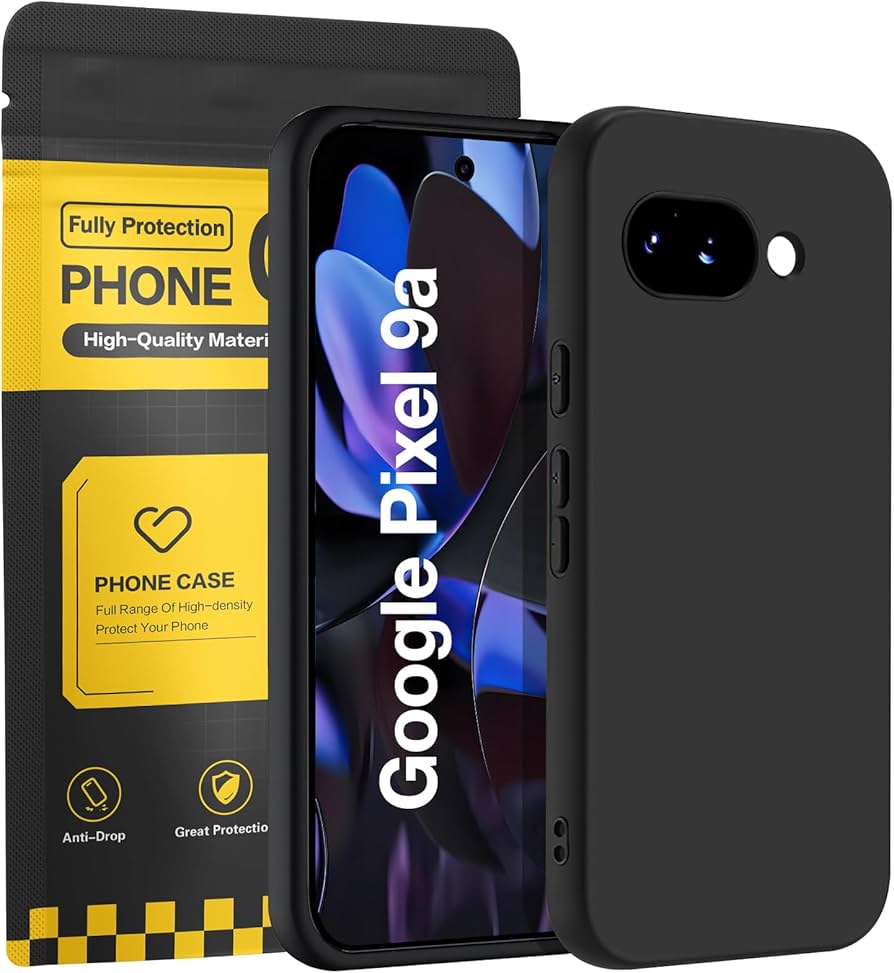 Amazon.co.jp: Google Pixel 9a ケース ブラック 耐衝撃 落下防止 指紋