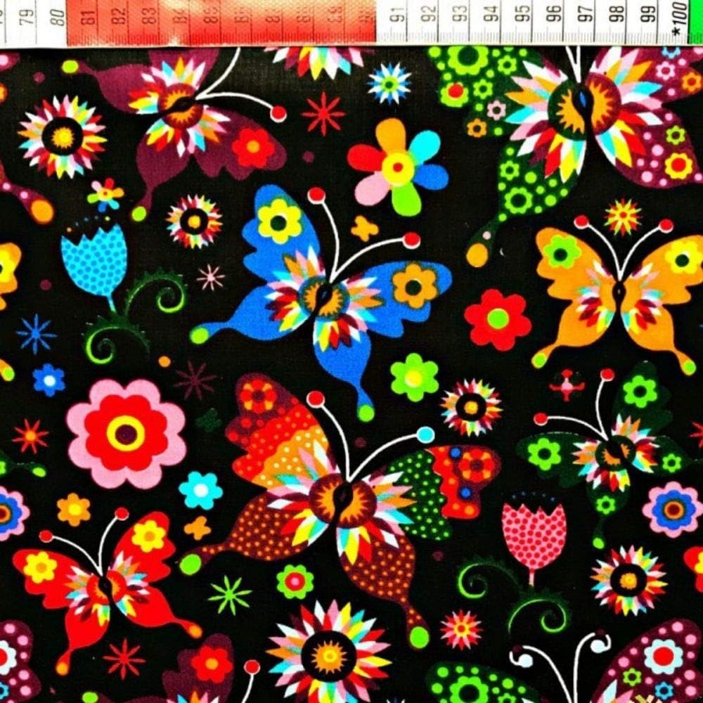 Baumwollstoff Mit Affen-Muster - 100% Baumwolle, Öko-Tex, Meterware 100x160 Cm