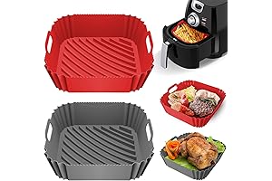 8 QT Air Fryer Silicone Liners: Reusable Heat-Resistant Inserts for Hassle-Free Air Frying