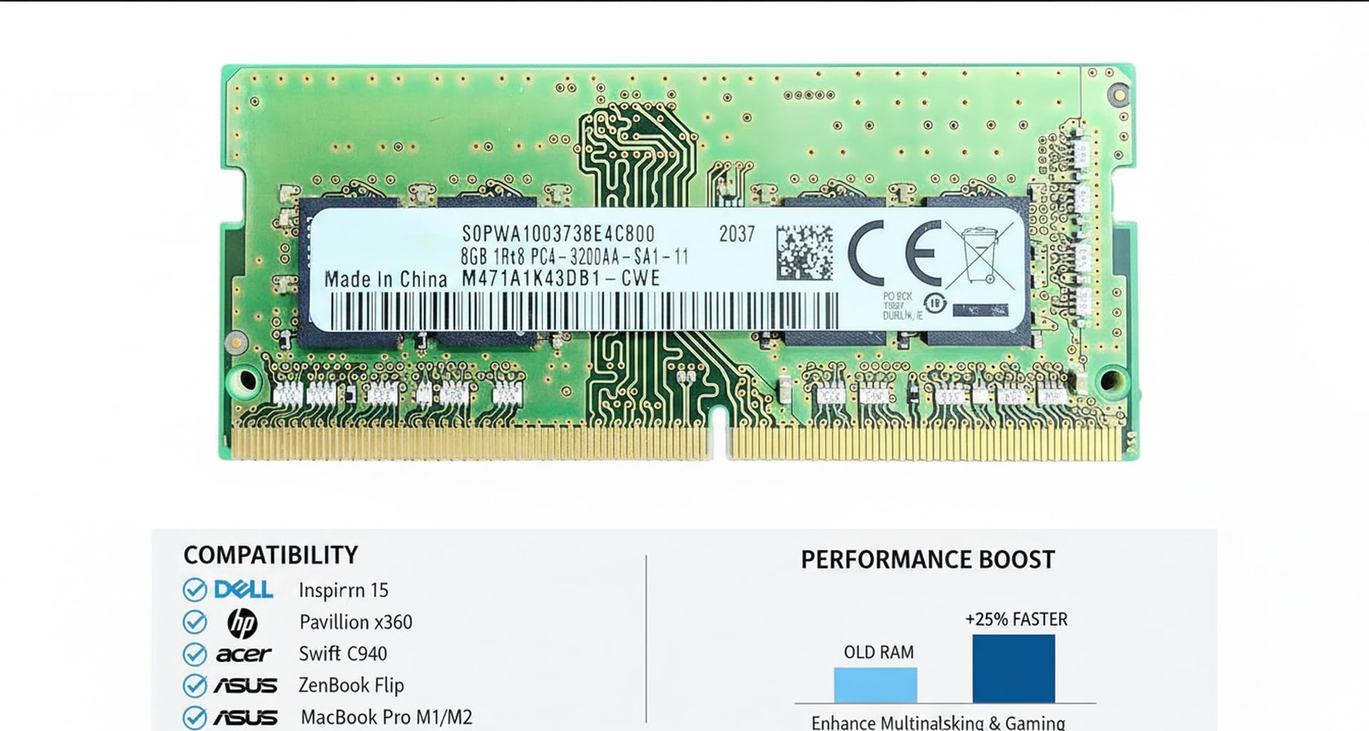 Samsung DDR4 RAM 8GB×2 Amazon.in: Buy 8GB DDR4 Laptop RAM for Samsung 3200MHz PC4-25600