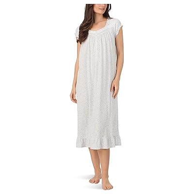 Eileen West Cotton Knit Cap Sleeve Long Nightgown Women