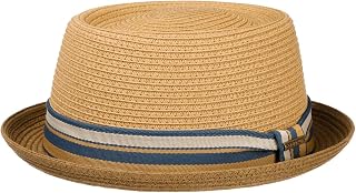 Sombrero de Paja Licano Toyo Pork Pie Mujer/Hombre - Playa Sol con Forro, Banda Grosgrain Verano Primavera/Verano