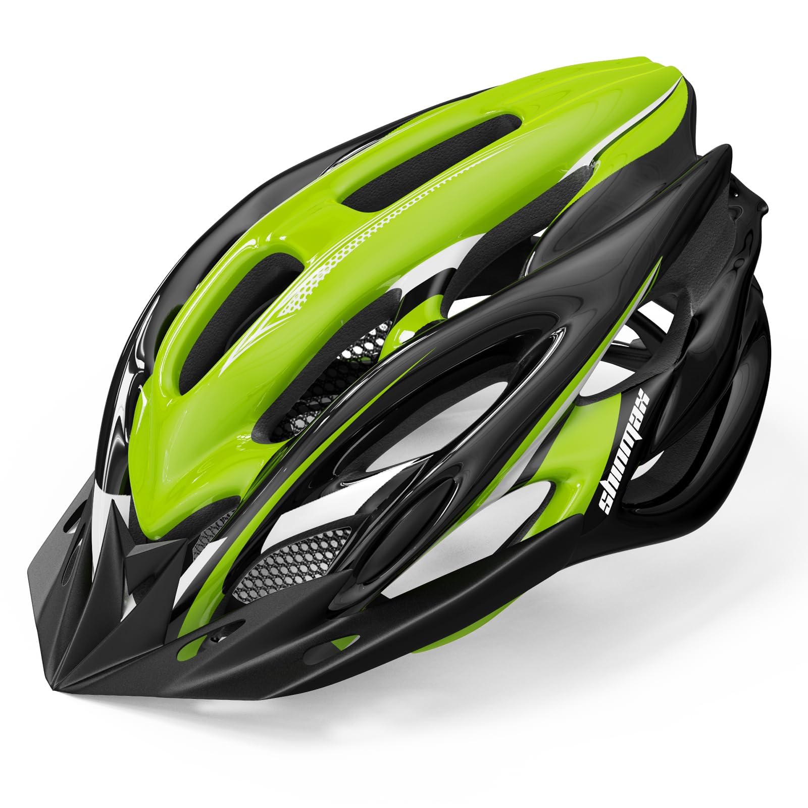 Casque de vélo pour homme femme, casques de course, scooter, VTT, trottinette, casque de vélo, lumière LED avec visière de protection de sécurité, taille réglable