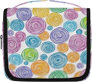 Geometric Circle Texture Hanging Toiletry Bag...