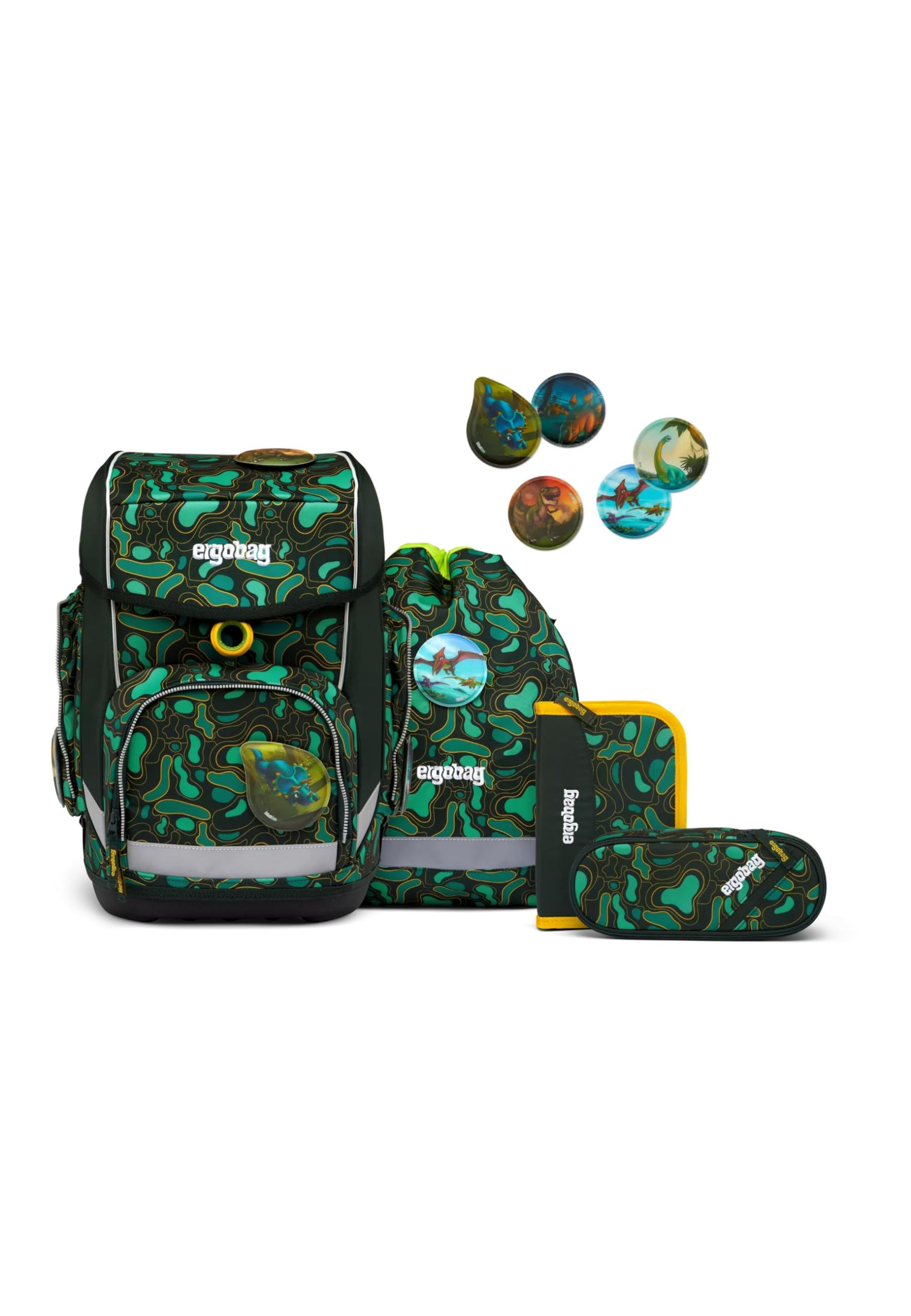 ergobag cubo Set ergonomischer Schulranzen, Vorgänger-Kollektion, klassisch 5-teilig 1. Klasse Grundschule