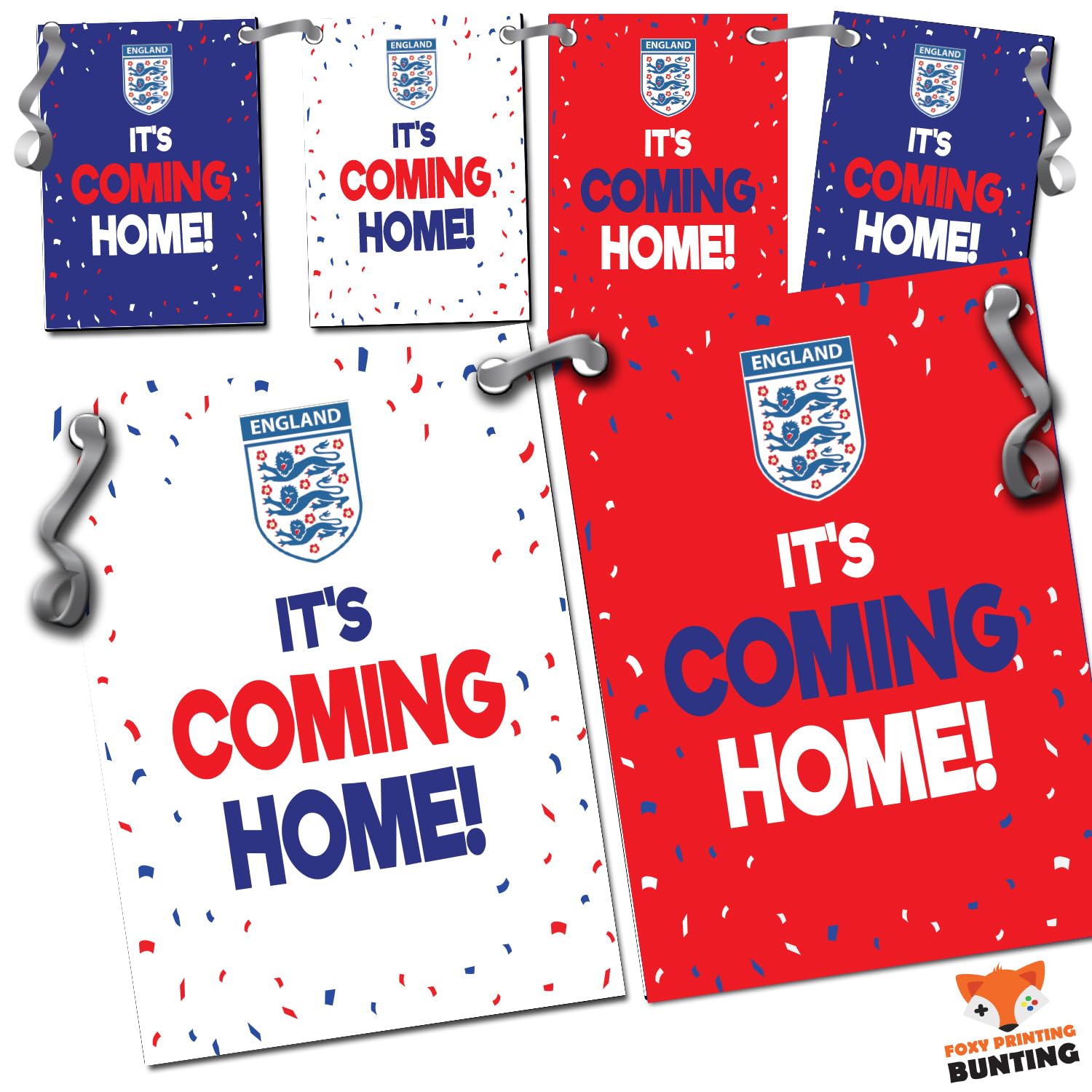 England Its Coming Home Mulit Pack Bunting England 2024 (6 Meters)