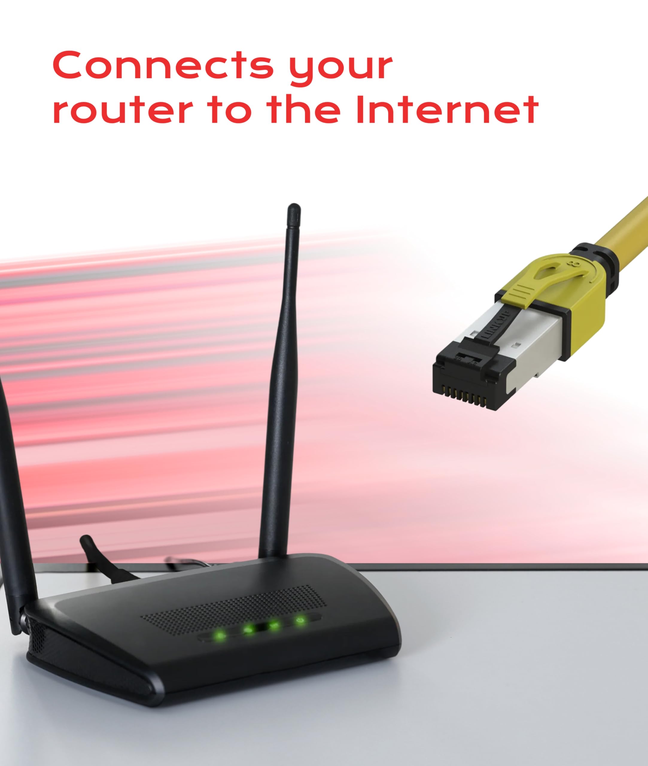 LINKUP - [Certificato 40Gbps] Cavo Patch Ethernet Cat8 con Doppia Schermatura┃2000MHz (2GHz) Cat8.1┃Cavi LAN a Prova di Futuro Compatibili con Cat7A Cat7 Cat6A Reti 25G 10G 1G┃Giallo┃35ft (10.6 metri)
