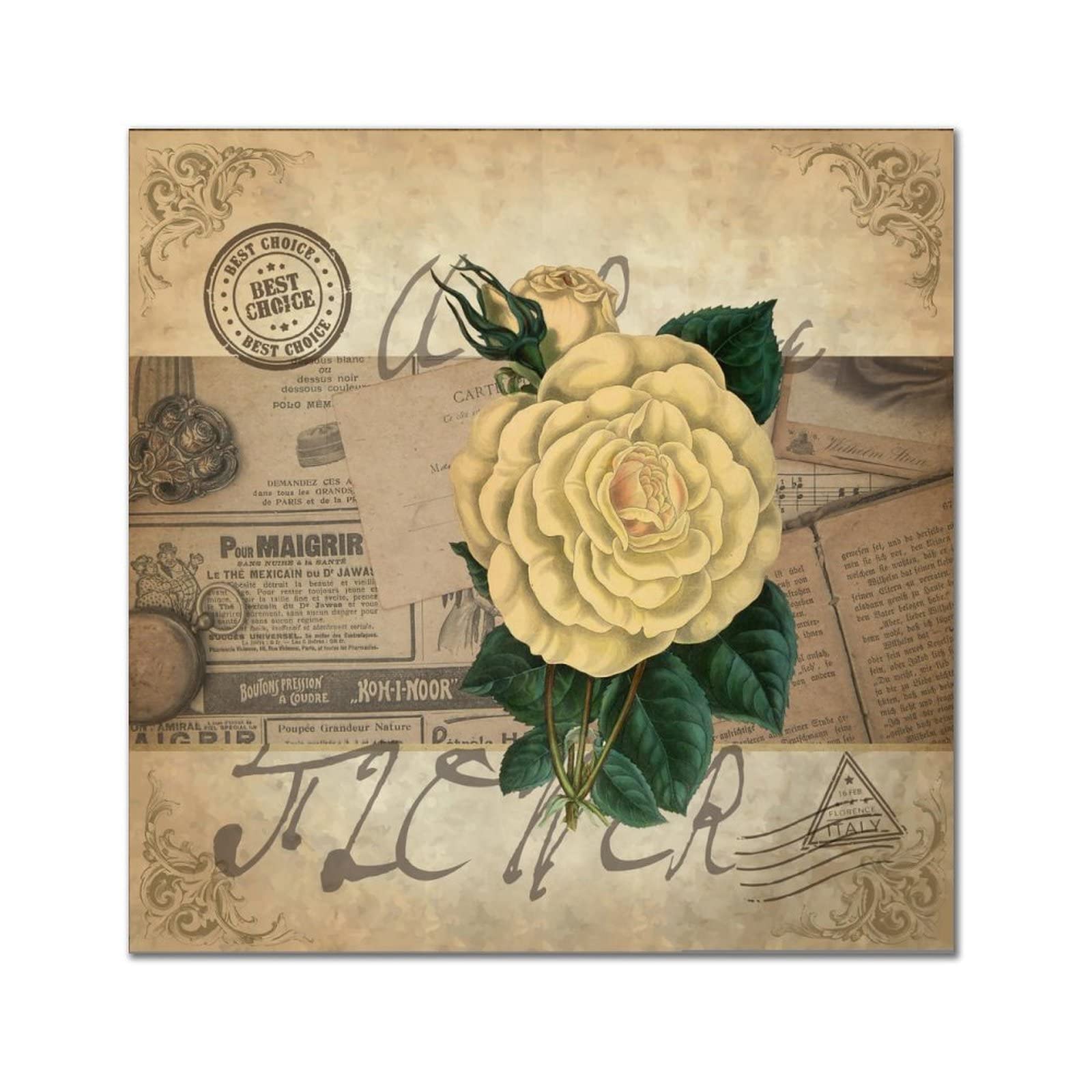 Décoration murale rétro bois rose française finition vintage haut de gamme