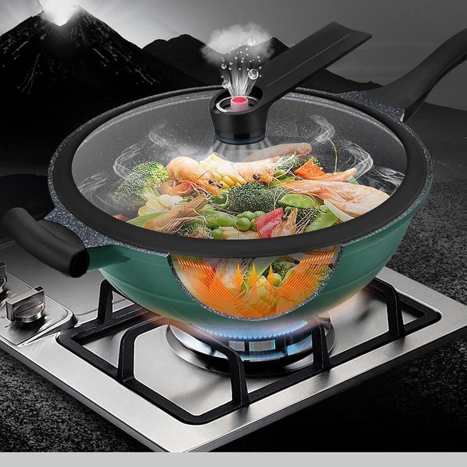 glass cooking pot Maifanshi wok Shovel Non-stick Cookware Soup pot Multifunctional micro pressure frying pan Dual use of gas for induction cooker Pot