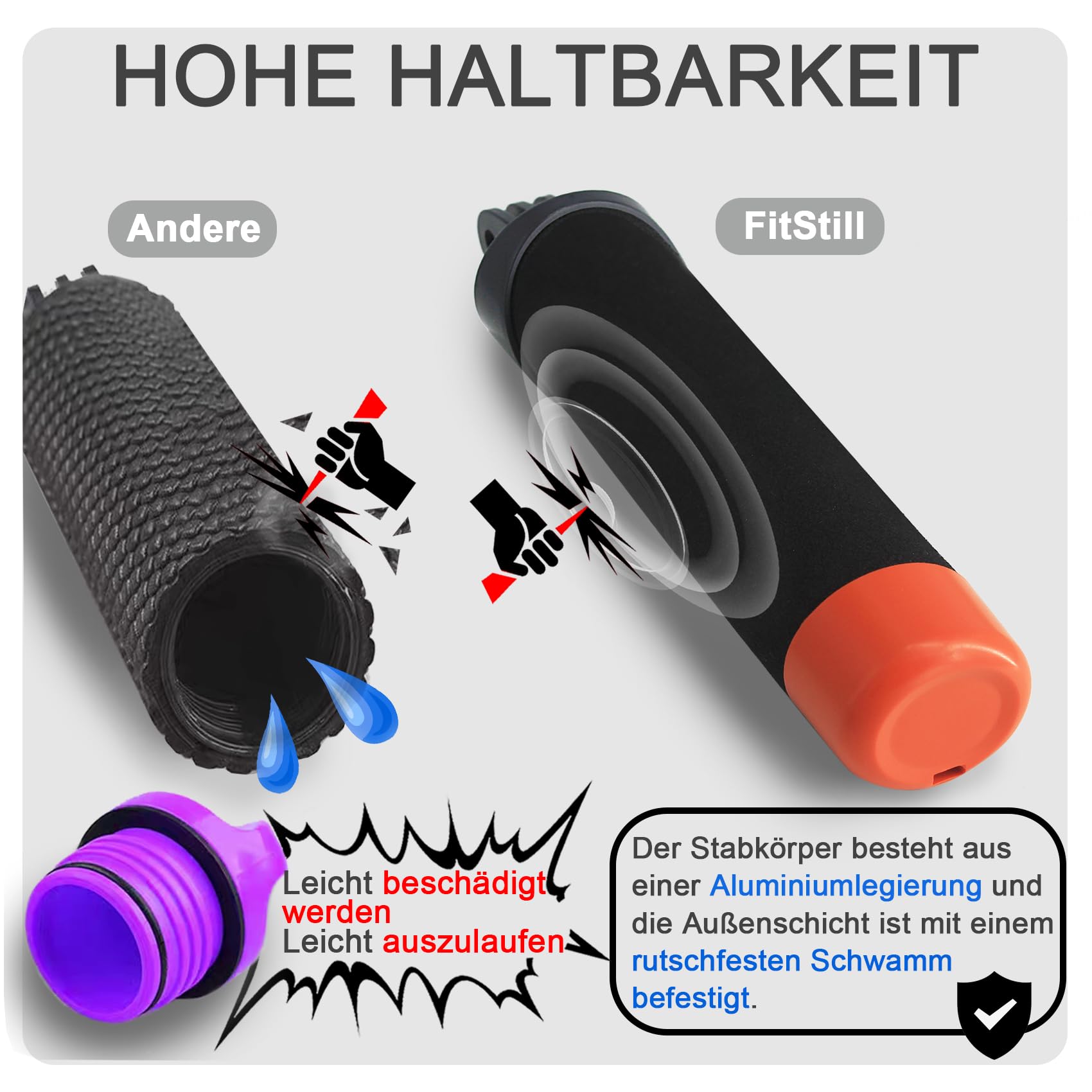 FitStill Wasserdichter Einbeinstativ Schwimmender Handgriff + Sicherheits-Handschlaufe, Seil für Go Pro Hero 13/12/11/10/9/8/7/6/5, DJI Osmo Action 5pro/4/3/2/1,Insta 360 X5/X4/X3/ace pro 2/ace pro