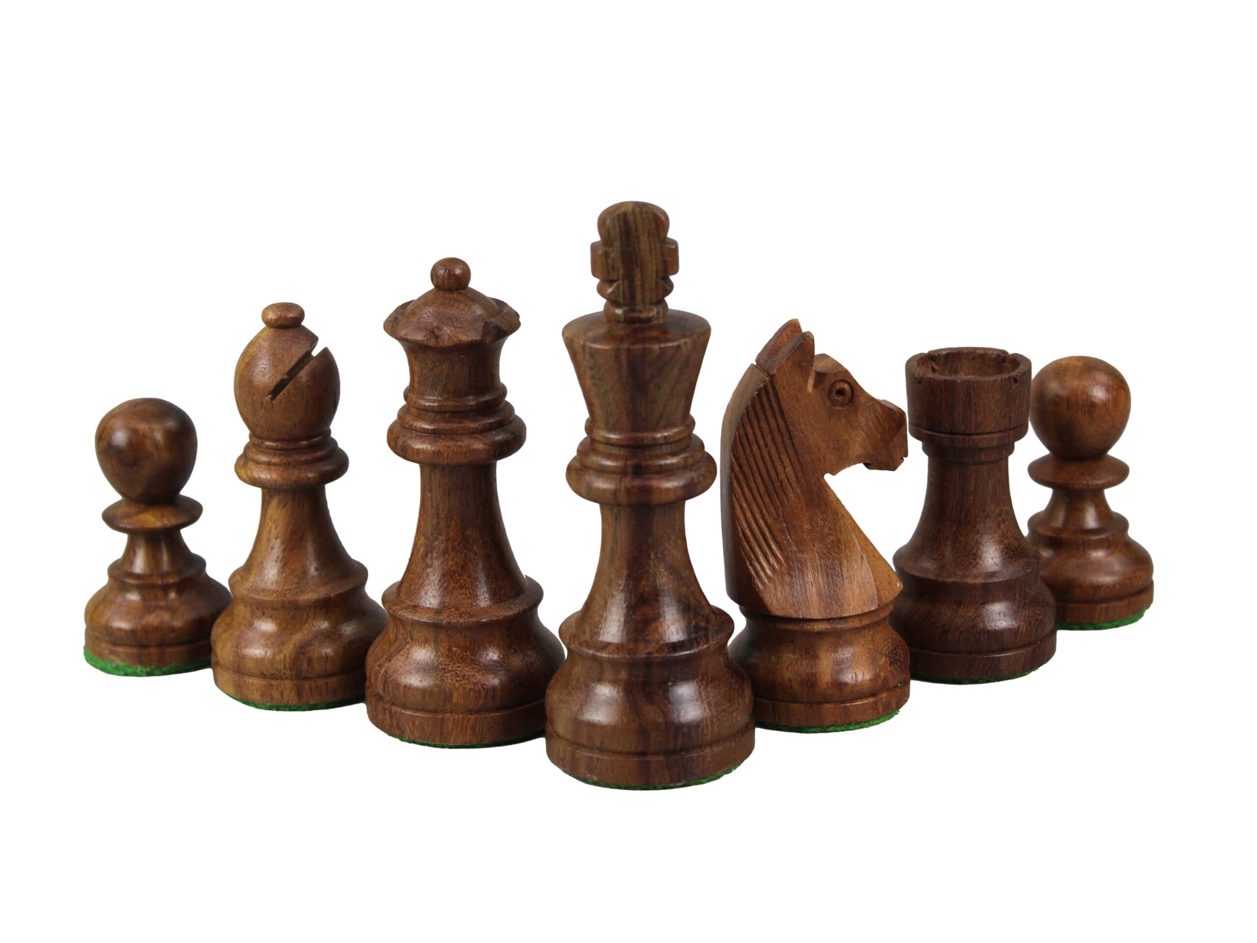 Set di scacchi in legno Palisander Board 20 pollici pesato Sheesham tedesco Staunton pezzi 9,75 pollici