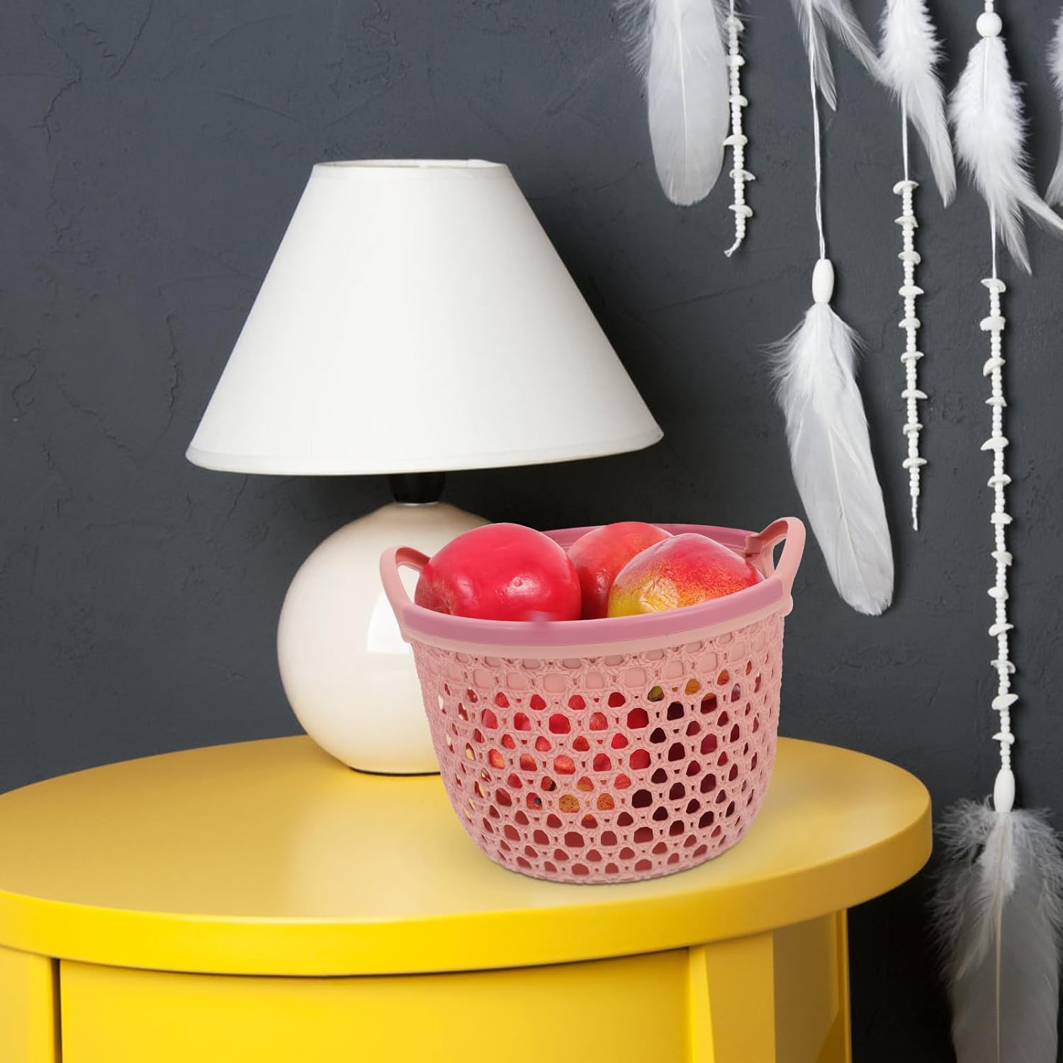 PRETYZOOM 2pcs Woven Storage Organizing Decorative Sundries for Organizing Tabletop Organizer Organizer Bins