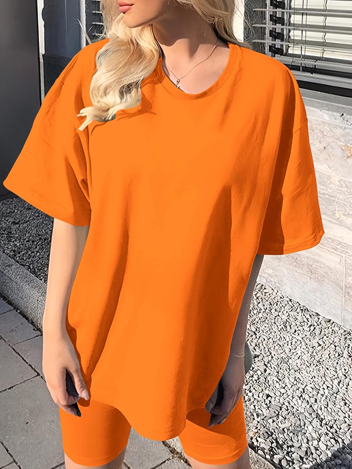 Nimsruc 2 Piece Sets For Women Summer Sweat Suits Biker Short Workout Jogger Set 2026 - Image 2