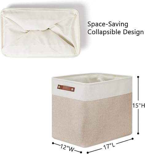 Vista 46 de DULLEMELO Canastas de almacenamiento pequeñas de 15 x 6 x 5.5 pulgadas, contenedores de almacenamiento de tela para tanque de inodoro