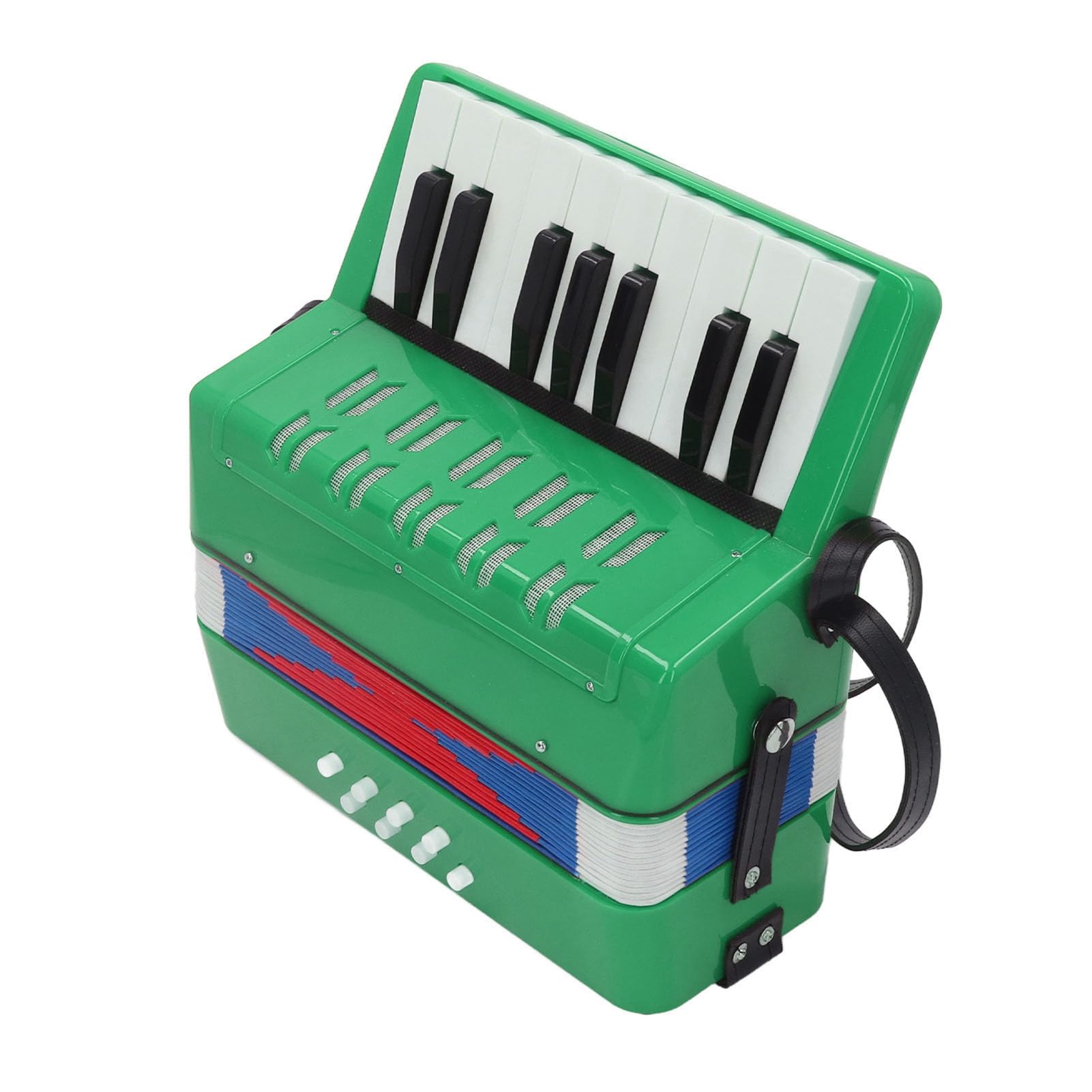 Fisarmonica a Piano ABS 17 Tasti Ideale per Bambini Principianti con Manuale Utente e Spartito Musicale (GREEN)