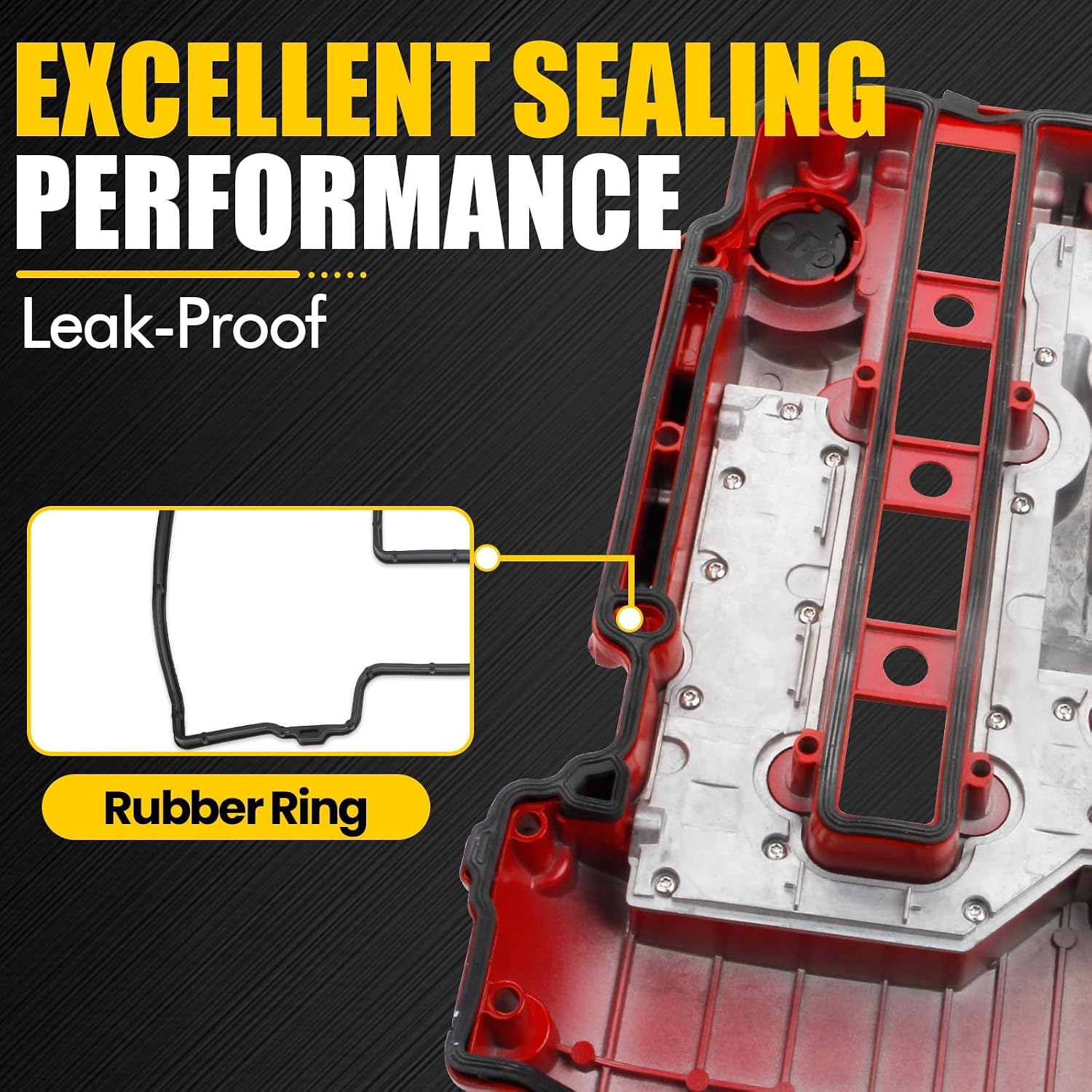 Aluminum Valve Cover Compatible with 2011-2021 Chevy Cruze Sonic Tracker Volt Trax Buick Encore Cadillac ELR 1.4L L4 Turbo Replace 55573746 25198498 264-968
