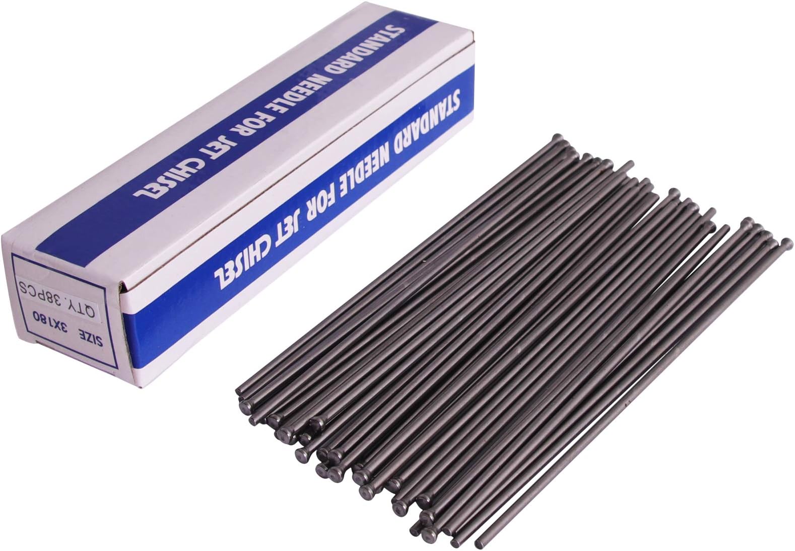 SWANSOFT Descaling Needles for Needle Scaler, 38 Pcs Replacement Needles Set for Electric & Air Needle Scaler, 7' Length