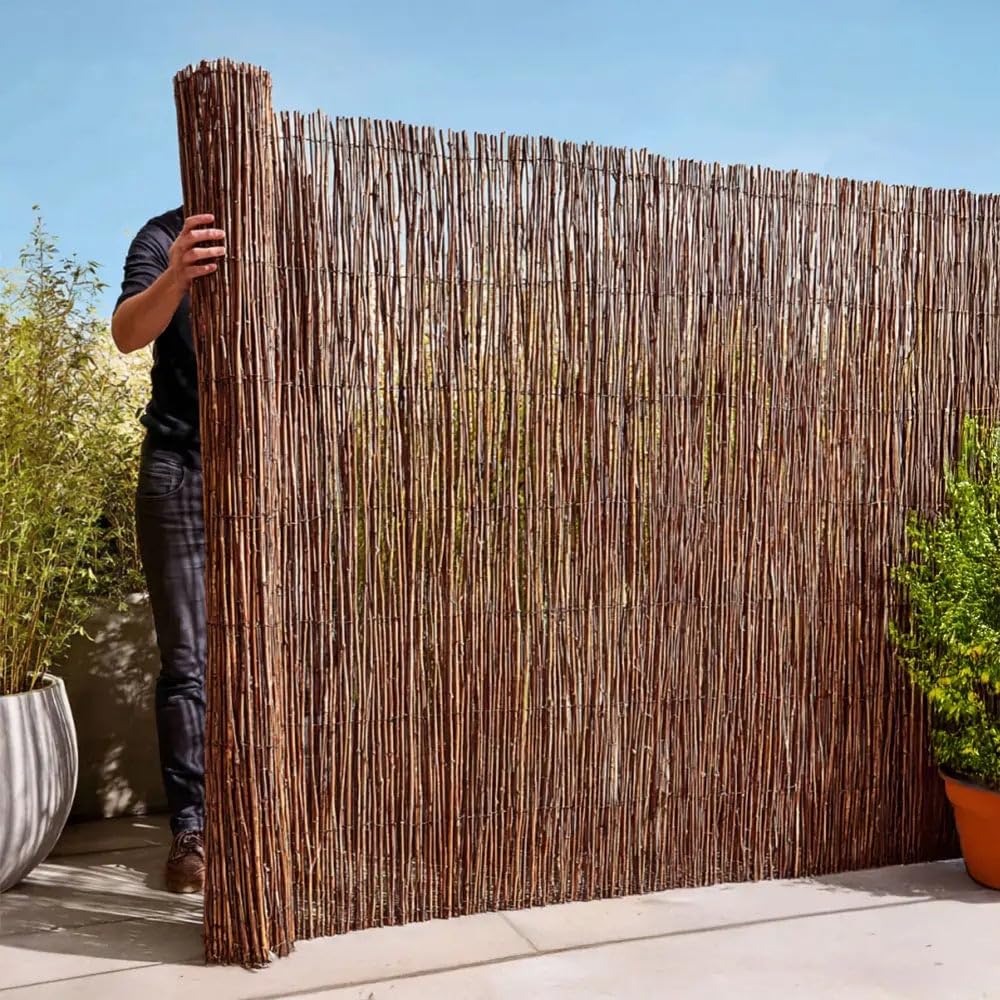 Premium Willow Fencing Screening Rolls | 11 Sizes | W3-5m x H0.9-2m (W5m x H1.8m)