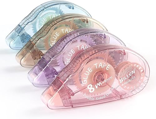 Tamaki 3 Pack Double Sided Tape Roller, Scrapbooking Tape, Adhesive Tape Dispenser Runner for Crafts and Arts Projects, Photo Tape(4)