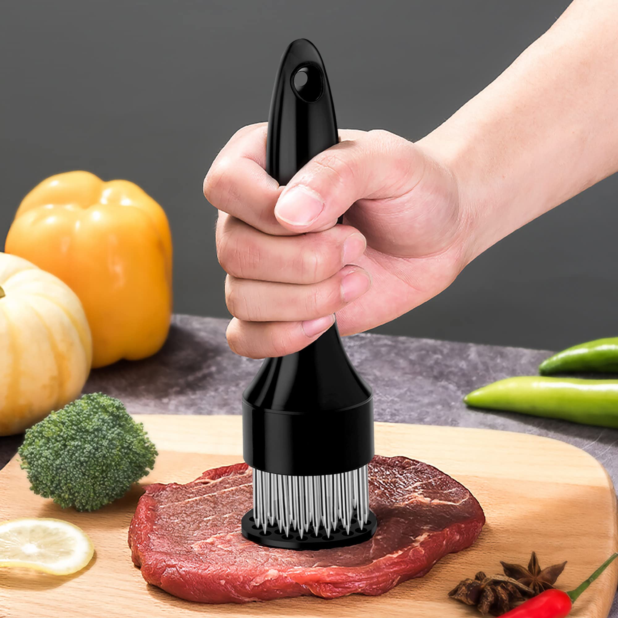 Leonyo Set di pressa per Hamburger in ghisa, Resistente, con Stampo per Hamburger, batticarne, 90 Carte per Hamburger, Pancetta