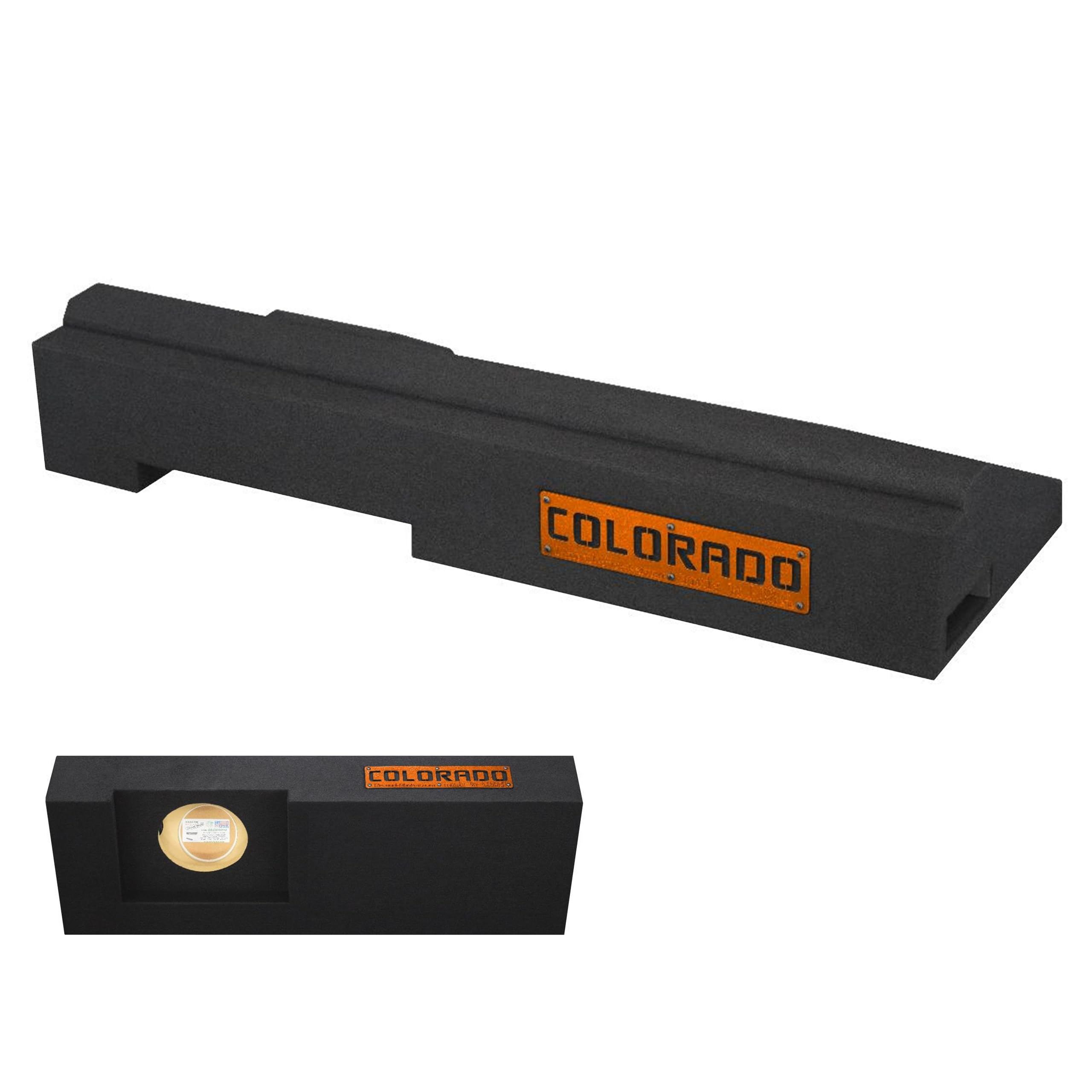 2015-2023 Chevy Colorado Crew Cab Single Ported Vneted Sub Box Ground-Shaker Subwoofer Enclosure Custom Speaker Box Car Audio Ground Shaker (Orange, 8")