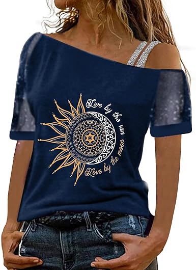 women's retro sun moon print hooded long sleeve dress