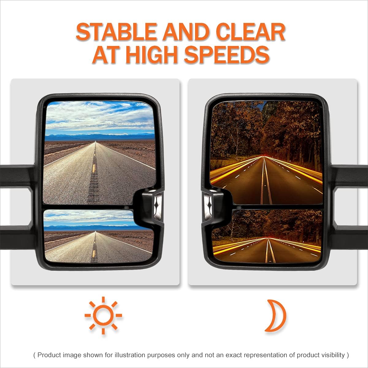 [Pair] Manual Adjusted Tow Towing Mirrors Side Mirrors w/LED Signal Compatible with 88-02 Chevy/GMC C/K Truck,Black