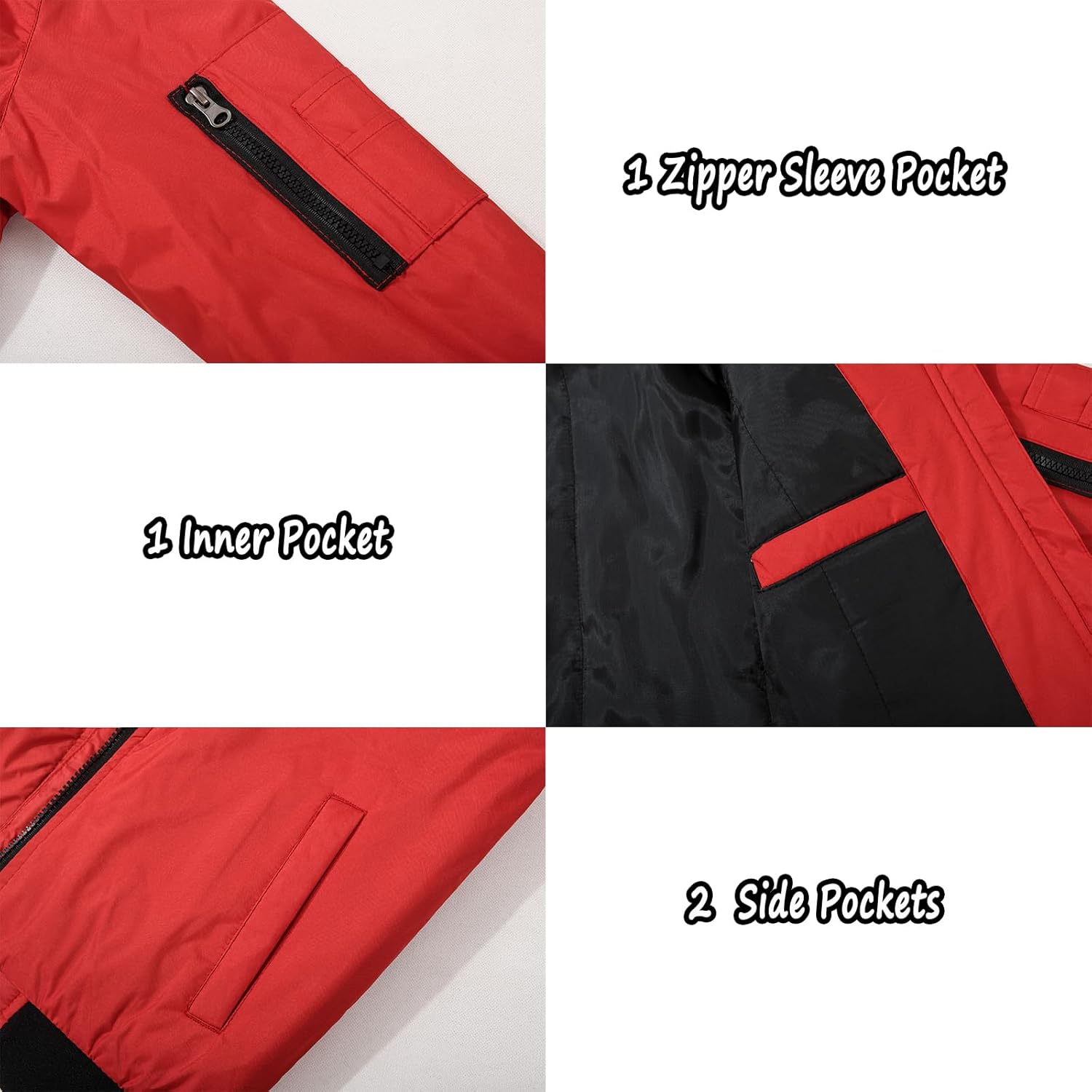 JOYSON Kid Boys Bomber Jackets Windproof Flight Jacket Outdoor Windbreaker Spring Fall Outerwear Jacket - Image 5