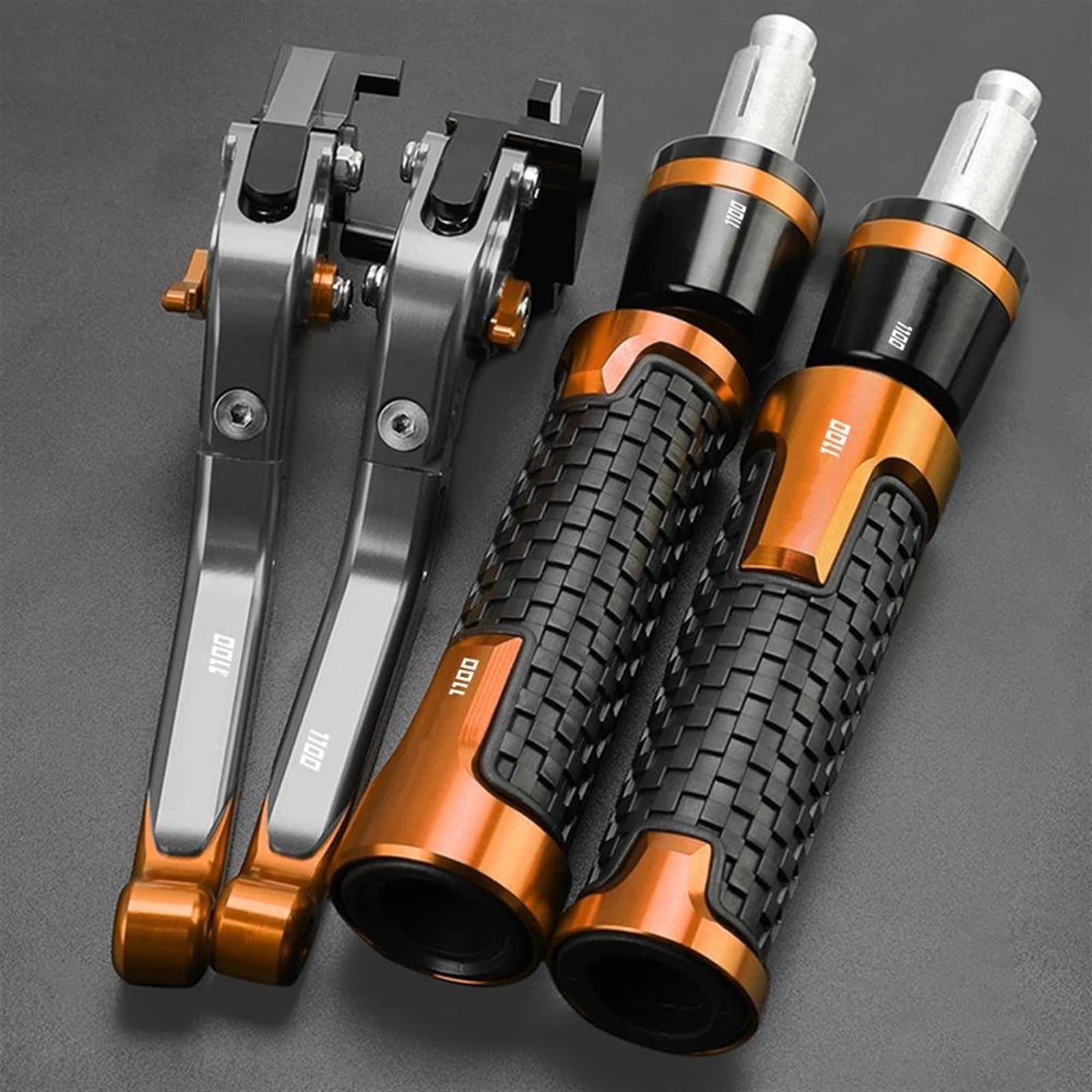 Leviers de frein et d'embrayage orange pour moto Honda CBR1100XX Blackbird