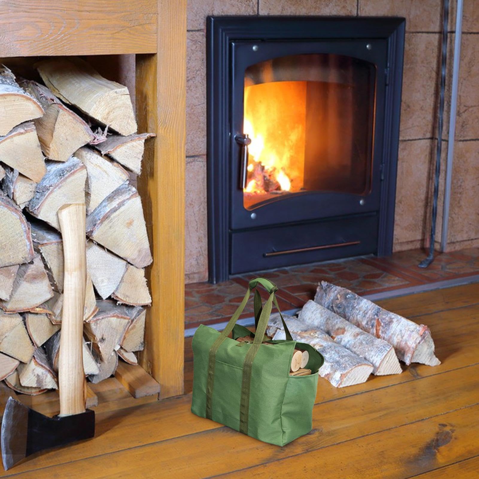 Holztragetasche, Einkaufstasche träger aus Segeltuchholz