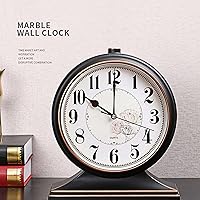 Vista 5 de rnuie Reloj de escritorio para decoración de mesa, reloj de repisa retro, funciona con pilas para chimenea, sala de estar, dormitorio, oficina, Negro