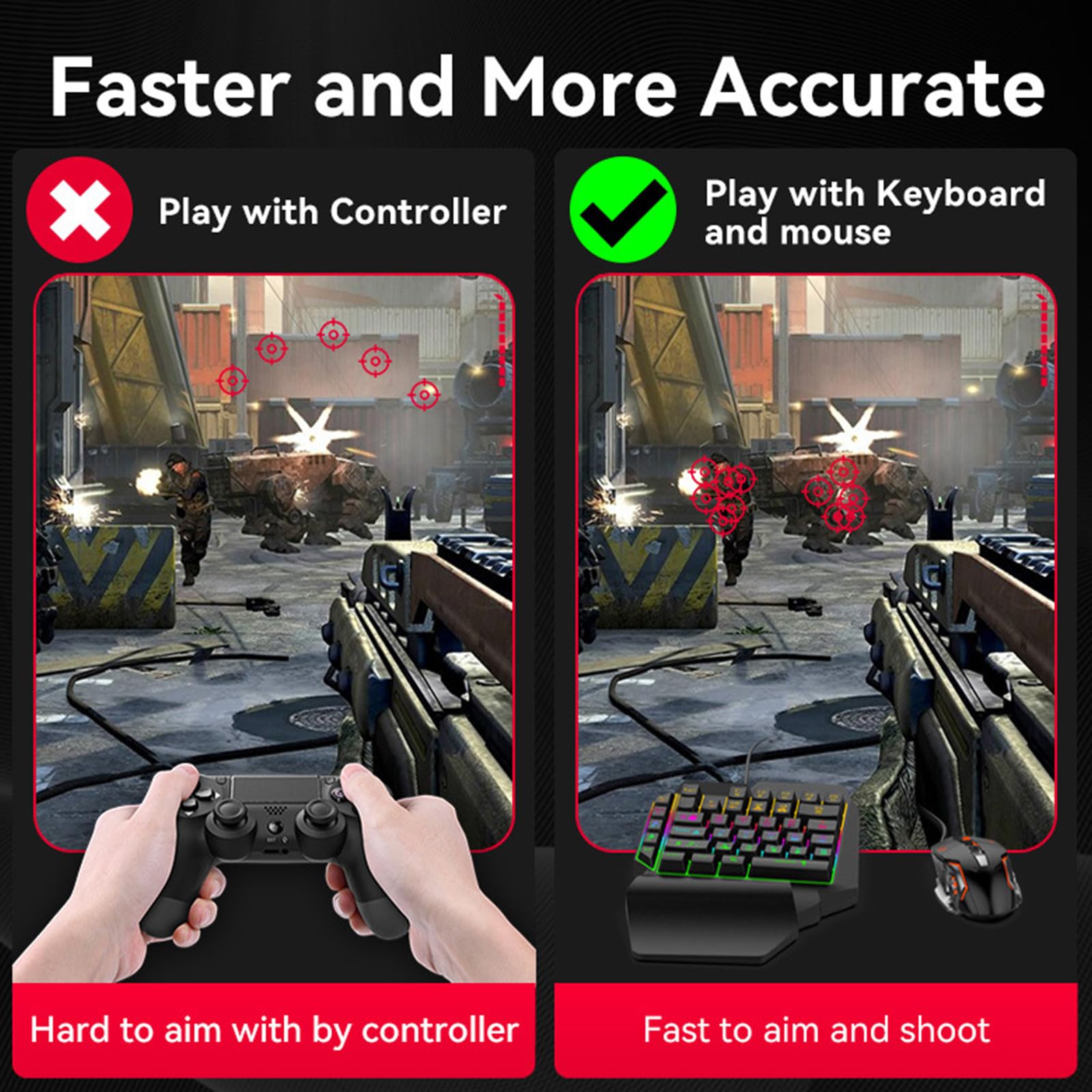 Adattatore per mouse Gamepad Controller mobile Tastiera da gioco Mouse Converter per adattatore di gioco mobile