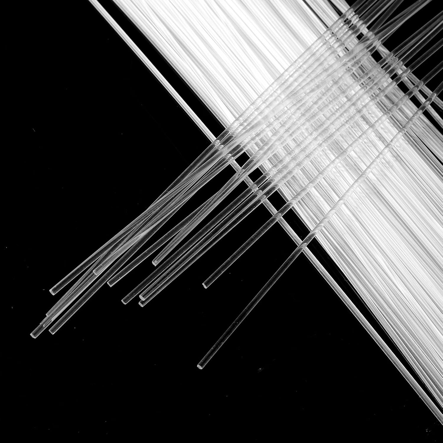 100 Pcs Cake Topper Sticks 6" Acrylic Sticks 2 mm Diameter Clear Acrylic Rod Round Plastic Rods Acrylics Plant Stakes for DIY Handwork Gardening Crafts Party Decorations